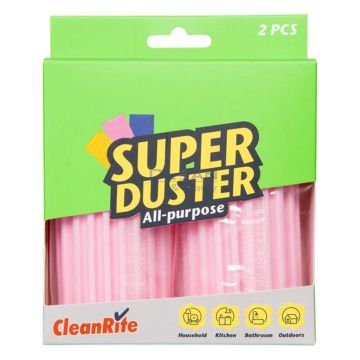 CleanRite Super Duster комплект – универсални кърпи за почистване в различни цветове (розово, жълто, синьо), 2 броя в опаковка, подходящи за кухня, баня и домакинство.